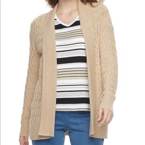 Womens Basketweave Cardigan Sweater NEW WITH TAGS